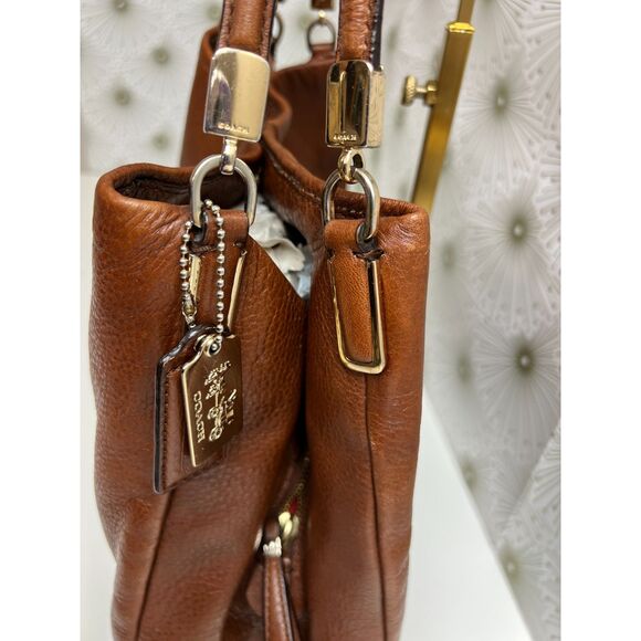 Coach Madison Phoebe cognac-colored pebbled leather shoulder bag - Picture 12 of 15